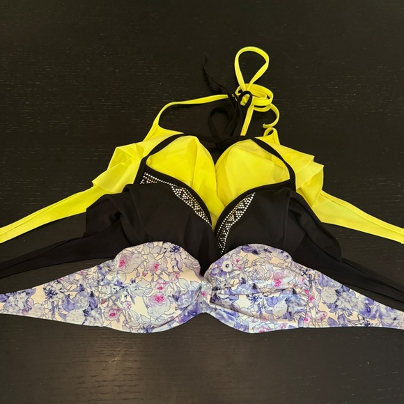 PINK Push Up Bikini top bundle set of 3 - Picture 3 of 10